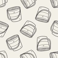 bucket doodle seamless pattern background