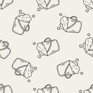 bucket doodle seamless pattern background N2