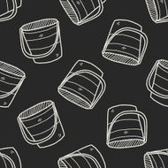 bucket doodle seamless pattern background N4