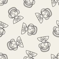businessman doodle seamless pattern background