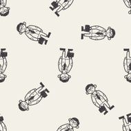 businessman doodle seamless pattern background N2