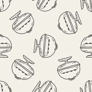 cake doodle seamless pattern background
