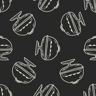cake doodle seamless pattern background N2