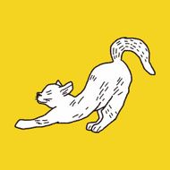 cat doodle drawing N50