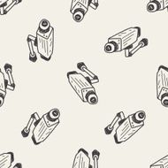 cctv doodle seamless pattern background N4