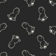 Cheongsam doodle seamless pattern background