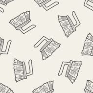 clean brush doodle seamless pattern background N3