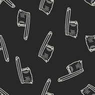 clean brush doodle seamless pattern background N4