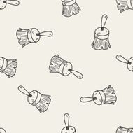 clean brush doodle seamless pattern background N6
