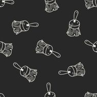 clean brush doodle seamless pattern background N10