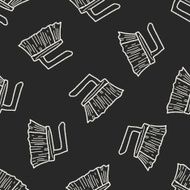 clean brush doodle seamless pattern background N12