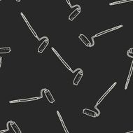 clean roller doodle seamless pattern background