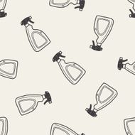 cleaner bottle doodle seamless pattern background N2