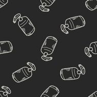 cleaner bottle doodle seamless pattern background N15