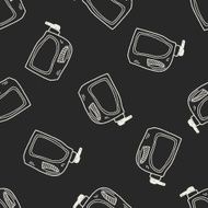 cleaner bottle doodle seamless pattern background N16