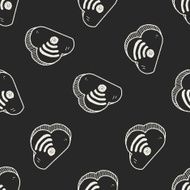 cloud wifi doodle seamless pattern background