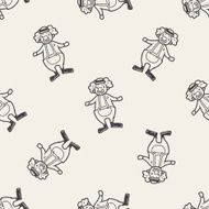 clown doodle seamless pattern background