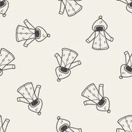 coat doodle seamless pattern background N3