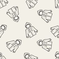 coat doodle seamless pattern background N6