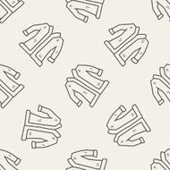 coat doodle seamless pattern background N9