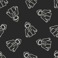 coat doodle seamless pattern background N12