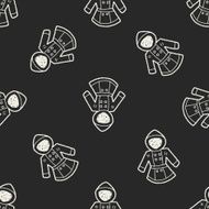 coat doodle seamless pattern background N13