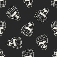 coat doodle seamless pattern background N14