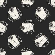 coat doodle seamless pattern background N15