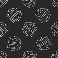 coat doodle seamless pattern background N16