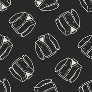 coat doodle seamless pattern background N17