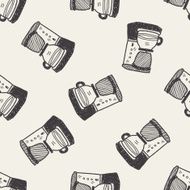 coffee maker doodle seamless pattern background N2