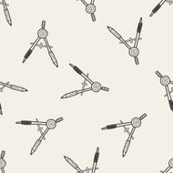 compass doodle seamless pattern background