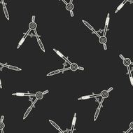 compass doodle seamless pattern background N2