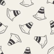 cone doodle seamless pattern background