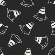 cone doodle seamless pattern background N2