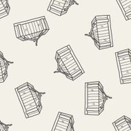container doodle seamless pattern background