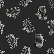 container doodle seamless pattern background N3
