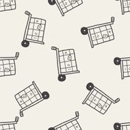 delivery doodle seamless pattern background