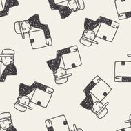 delivery doodle seamless pattern background N3