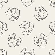 delivery doodle seamless pattern background N4