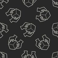 delivery doodle seamless pattern background N6
