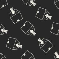 delivery doodle seamless pattern background N7