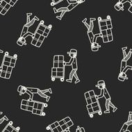 delivery doodle seamless pattern background N8