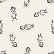 doctor doodle seamless pattern background