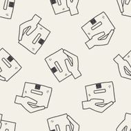 delivery doodle seamless pattern background N9