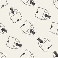 delivery doodle seamless pattern background N10