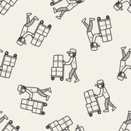 delivery doodle seamless pattern background N11