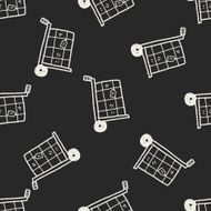 delivery doodle seamless pattern background N12