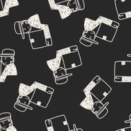 delivery doodle seamless pattern background N13