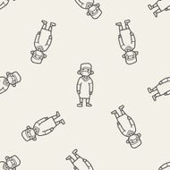 doctor doodle seamless pattern background N2